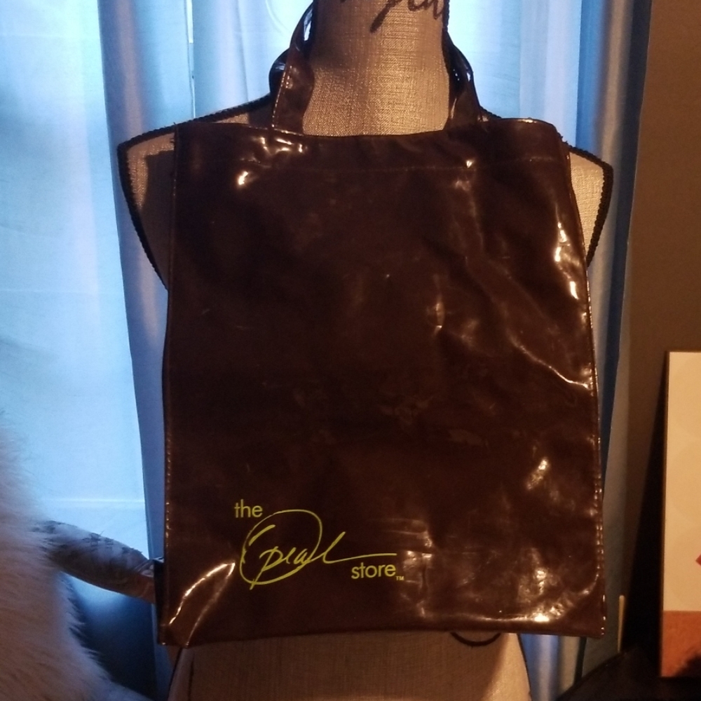Oprah  Winfrey Patten leather shopping tote
